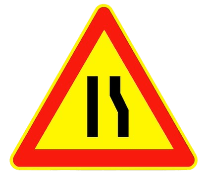 خطر مؤقت لطريق ضيقة من ليمن