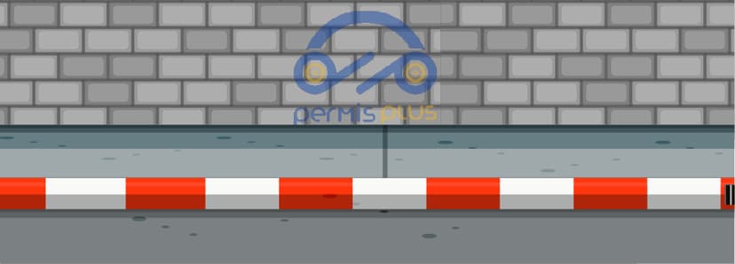 رصيف مصبوغ بالأحمر والأبيض