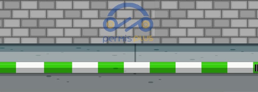 رصيف مصبوغ بالأخضر والأبيض