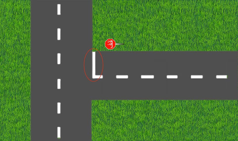 خط متصل عرضي 'الوقوف'